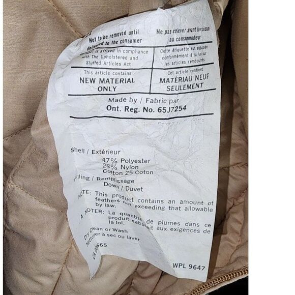 Vintage Eddie Bauer Beige Quilted Down Filled Duster Robe Size S - Picture 5 of 13